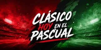 Banner rojo y verde de una nota del blog anunciando un clásico en el estadio Pascual Guerrero.