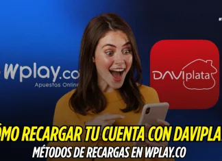 Portada de una entrada del blog sobre recargar la cuenta con Daviplata, con el logotipo de esa billetera junto a una persona que sostiene un teléfono.